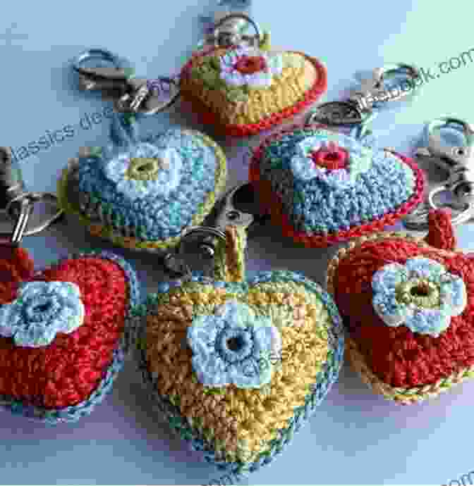 A Crocheted Keychain With A Heart Design Crochet Projects In One Hour: 15 Adorable Ideas For Everyone Who Loves Crocheting But Has No Time