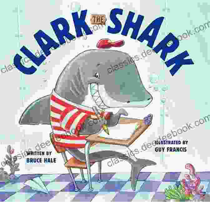 Clark The Shark, A Friendly And Engaging Cartoon Shark, Sits In The Middle Of A Brightly Colored Background. Clark The Shark And The Big Report (I Can Read Level 1)