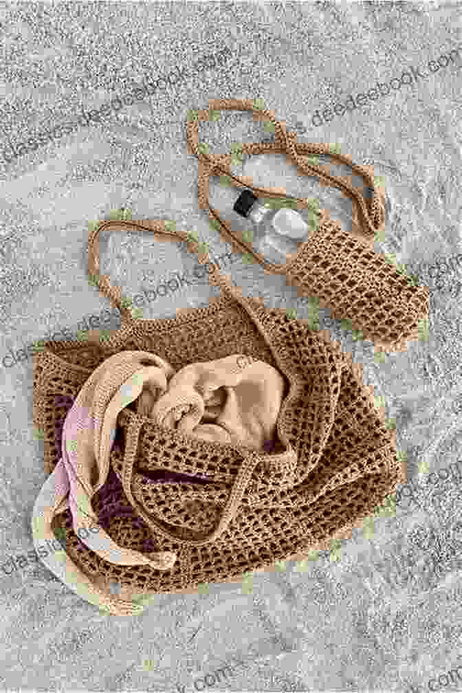 Crochet Beach Bag With A Spacious Interior And Intricate Lacework Detailing, Perfect For Carrying Essentials To The Beach. Crochet Projects: 84 Beautiful Crochet Decorations And Clothes Pieces For Any Time Of The Year