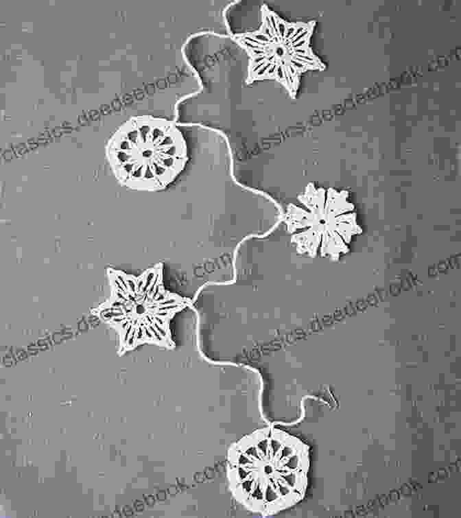 Crochet Garland With Alternating Snowflakes And Stars, Strung Along A Festive Mantle, Adding A Touch Of Winter Magic. Crochet Projects: 84 Beautiful Crochet Decorations And Clothes Pieces For Any Time Of The Year