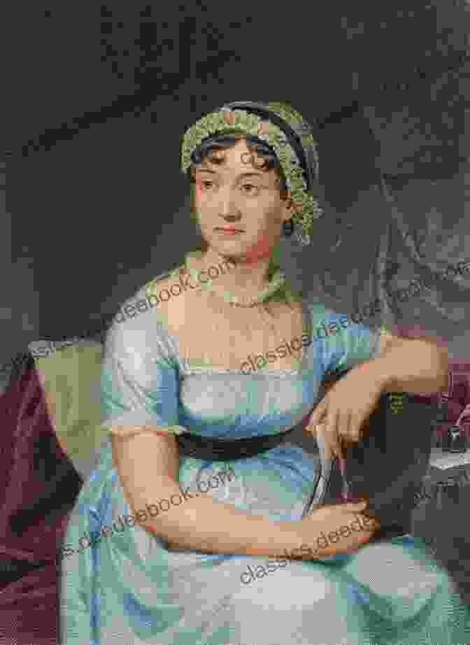 Jane Austen, An 18th Century English Novelist, Poses In A Black And White Portrait The Real Jane Austen: A Life In Small Things