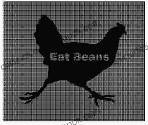 Eat Beans Chicken Cross Stitch Pattern